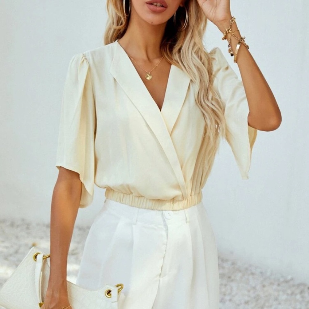 NWOT SHEIN Beige Crop Top
